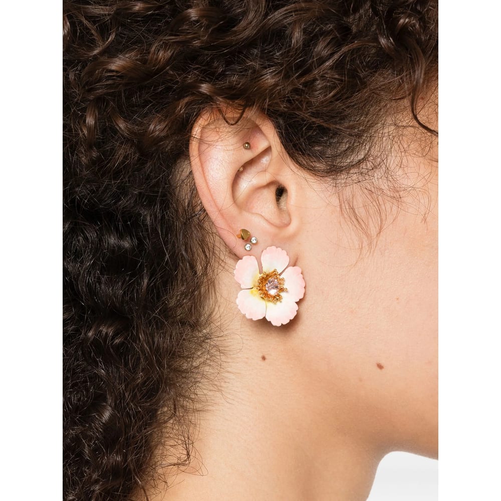 Jennifer Behr Deb Flower Earrings In Pink
