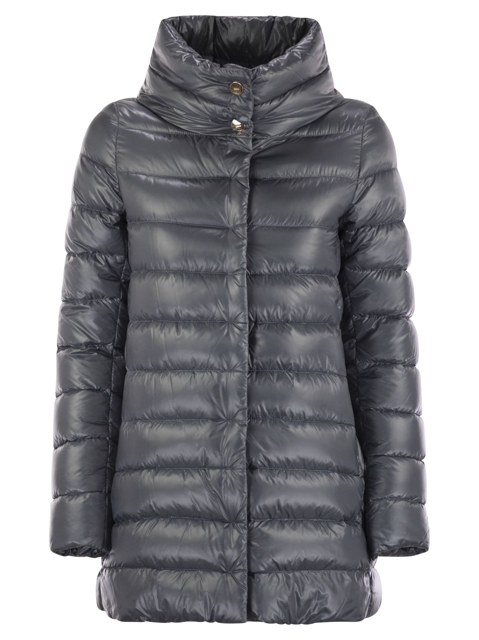 Herno Women's Amelia - Down Jacket With Ring Collar In Blue