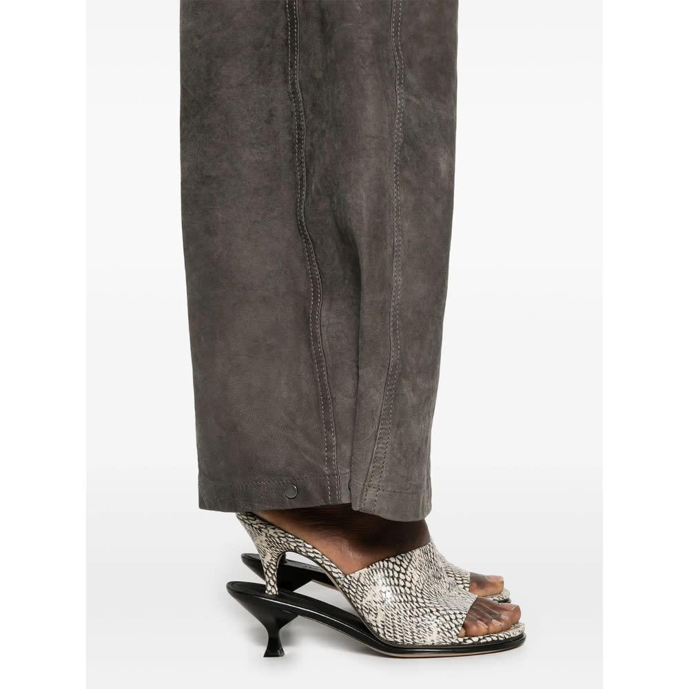 Salvatore Santoro Leather Pant In Brown