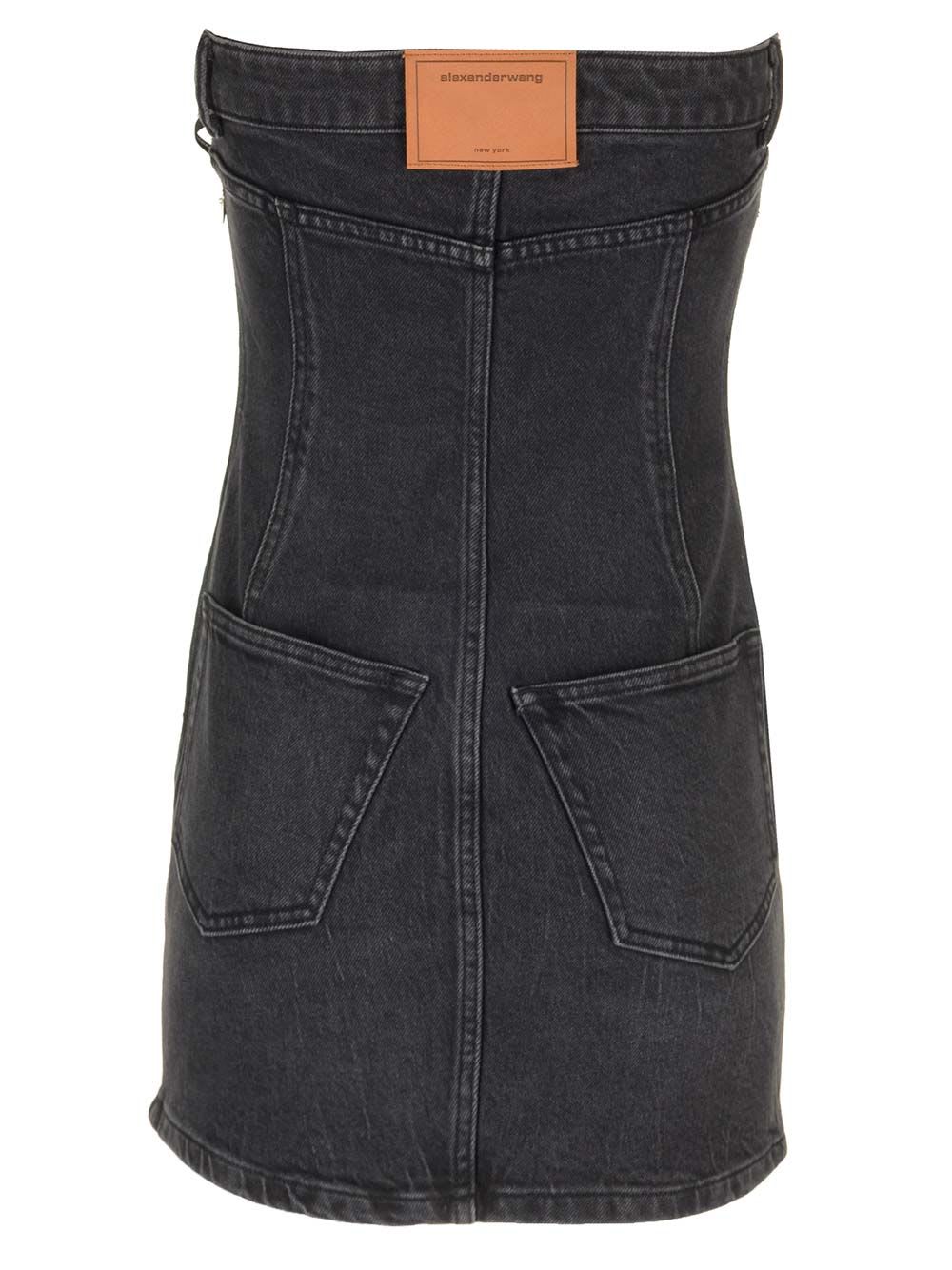 ALEXANDER WANG STRETCH DENIM SHEATH DRESS 