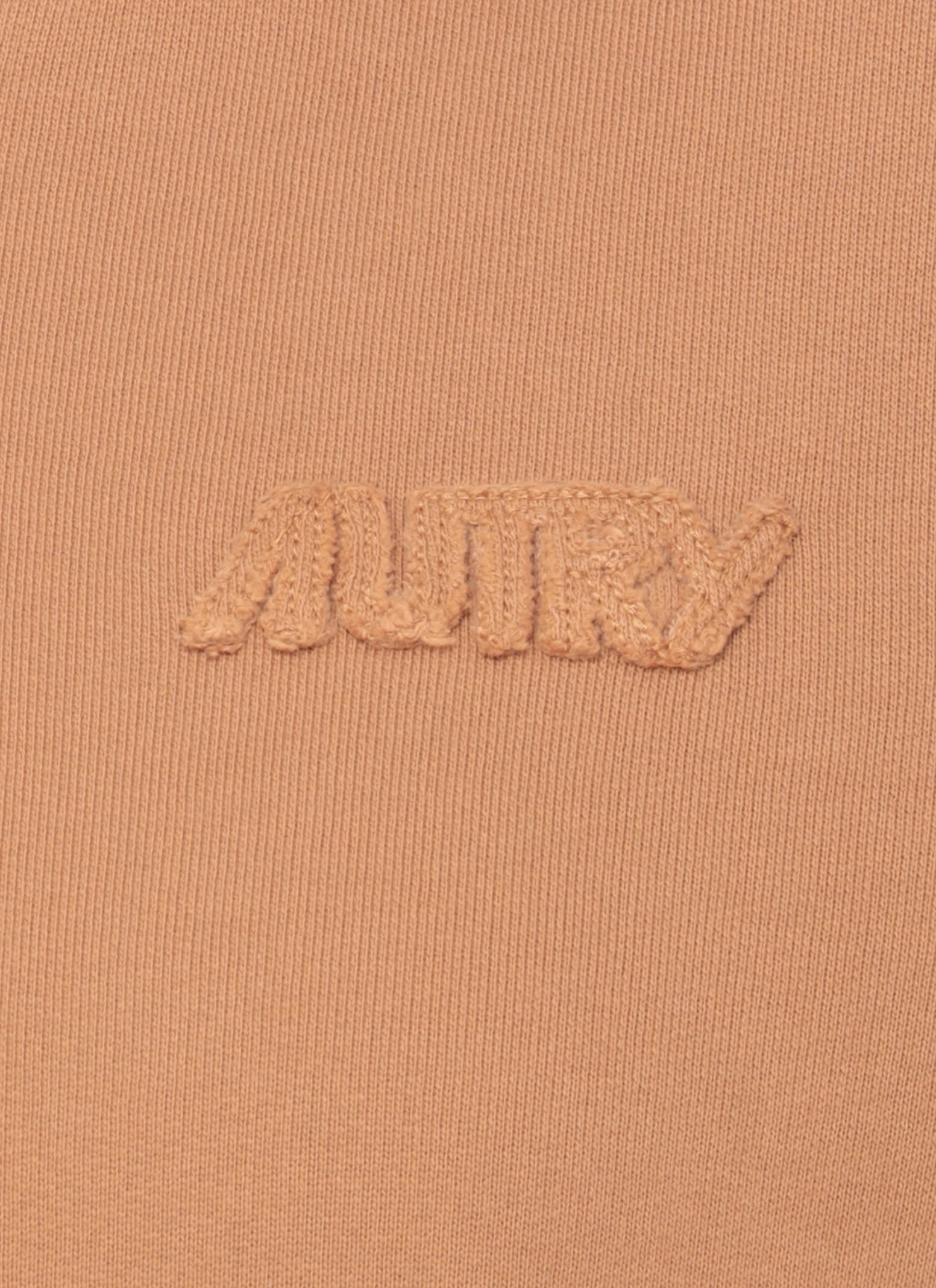 Autry Drawstring Hooded Knitwear With Ribbed Cuffs In Brown