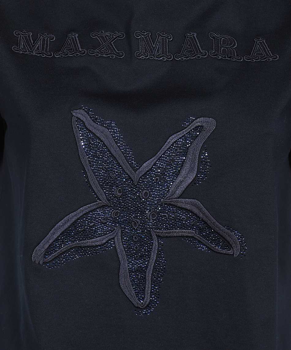 Max Mara T-shirt With Round Neck And Short Sleeves In Gray