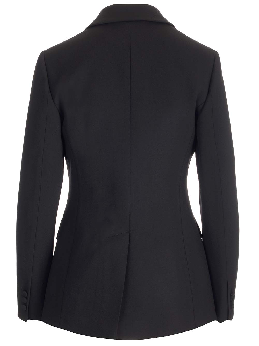 Shop P.a.r.o.s.h Black Wool Tuxedo Jacket