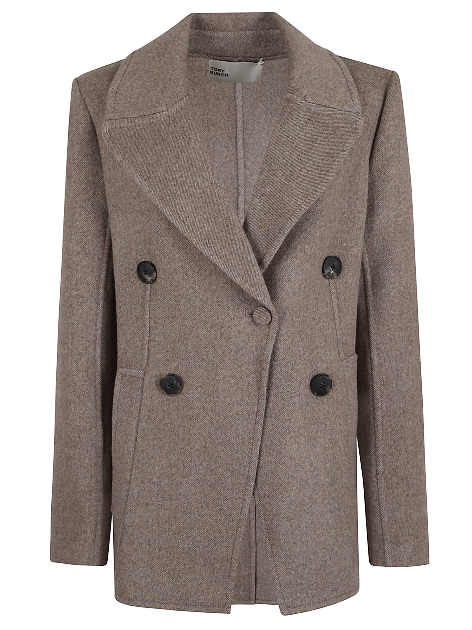 Tory Burch Relaxed Twill Jacket In Brown