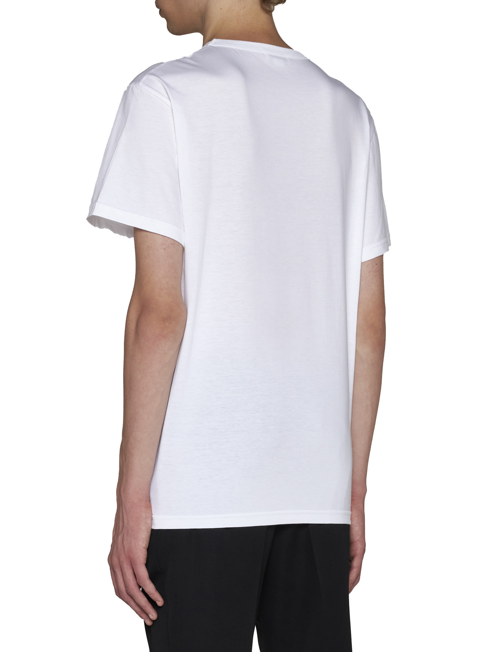 Shop Alexander Mcqueen T-shirt In White / Black-calf /