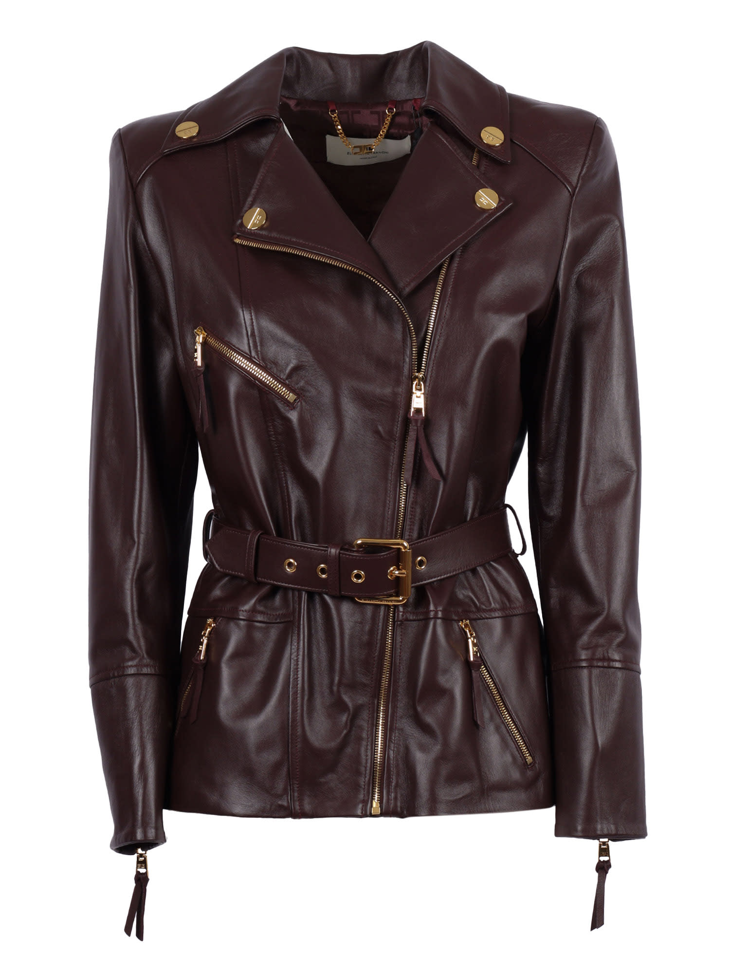 Womens Leather Jacket With Belt