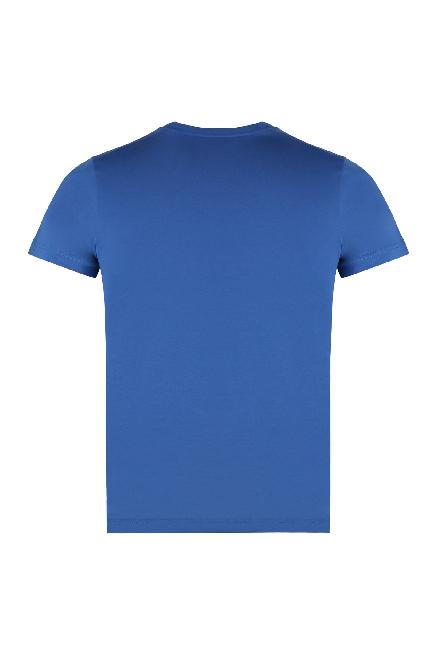 Shop K-way Edouard Cotton Crew-neck T-shirt In Blue
