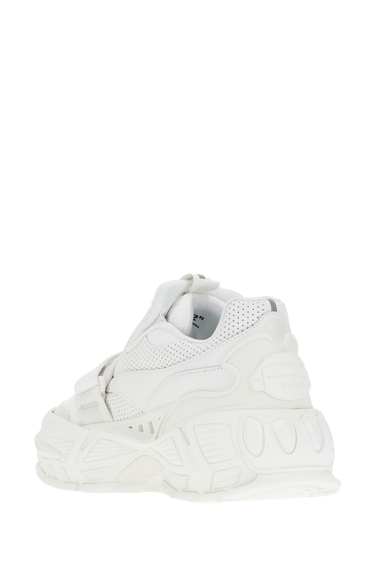 Shop Off-white White Leather And Mesh Glove Sneakers In 0101