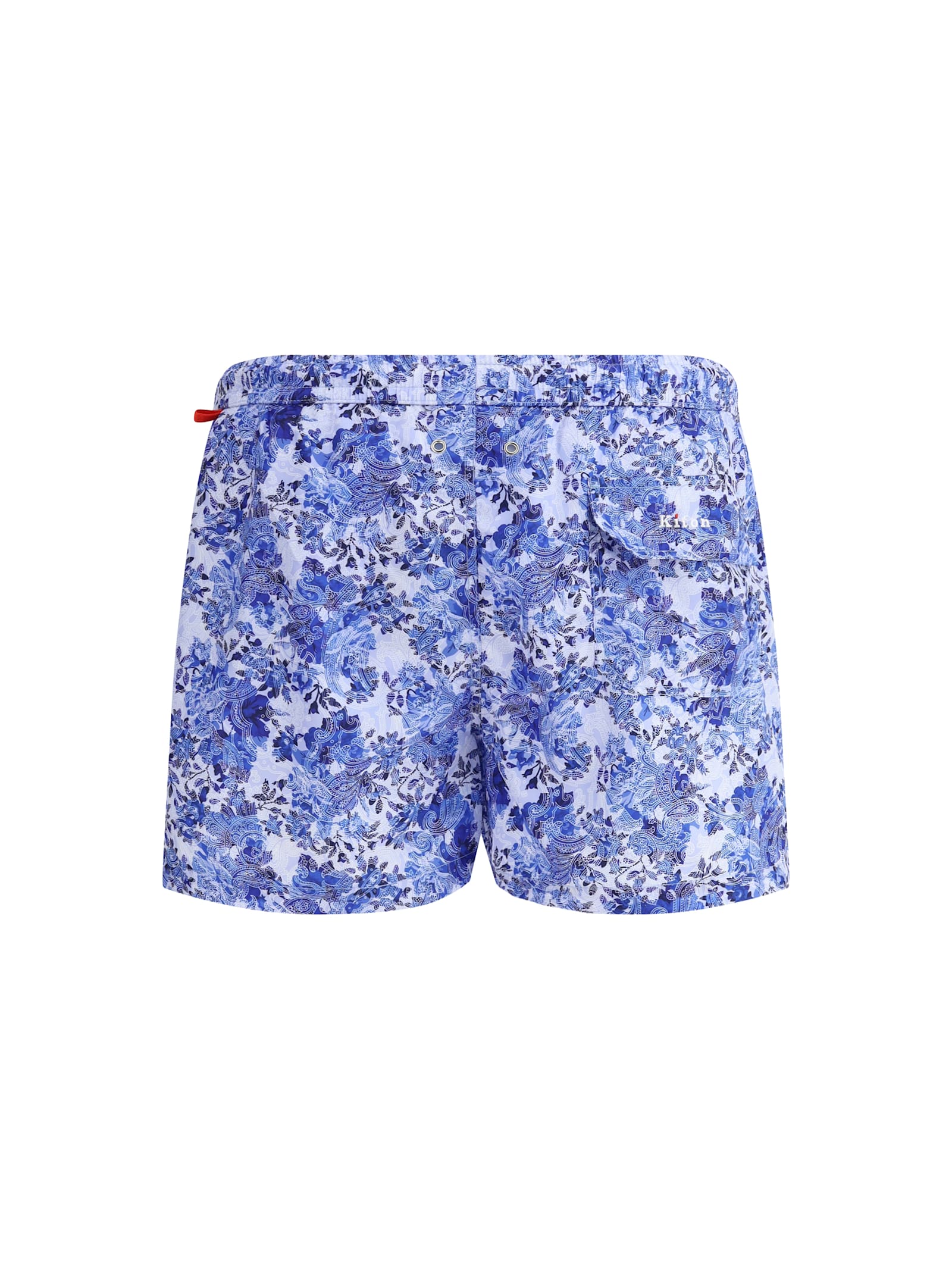 Shop Kiton Paisley Print Swimshorts In Mare