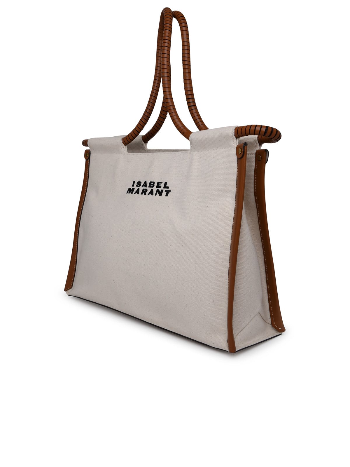 Shop Isabel Marant Toledo Bag In Ecru Cotton In Beige