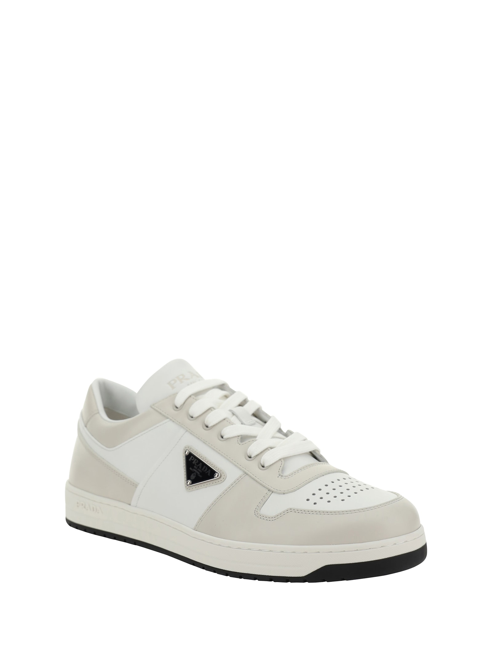 Shop Prada Sneakers In Bianco+polvere