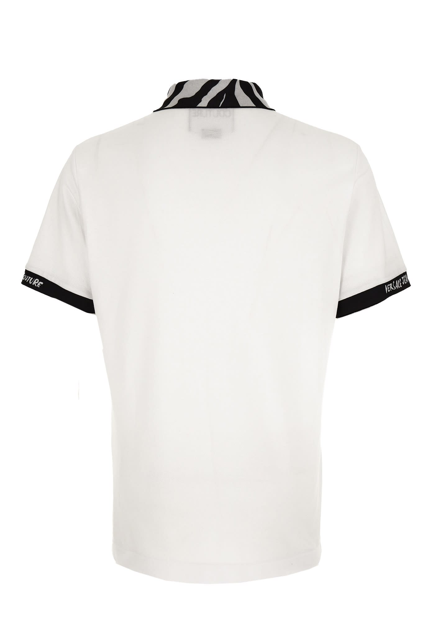 Shop Versace Jeans Couture Polo In White