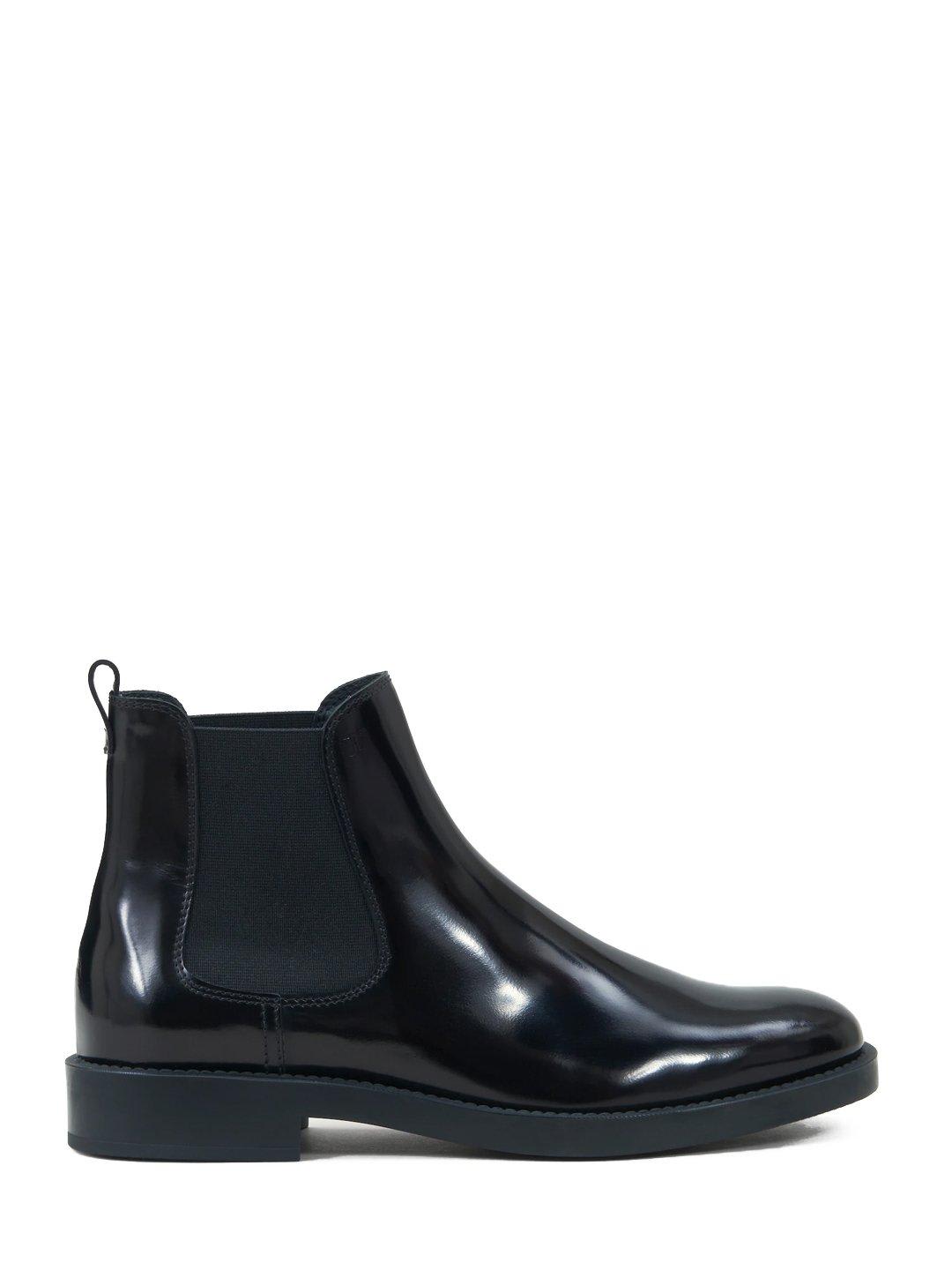 Shop Tod's Stamped Monogram Ankle Boots In Black