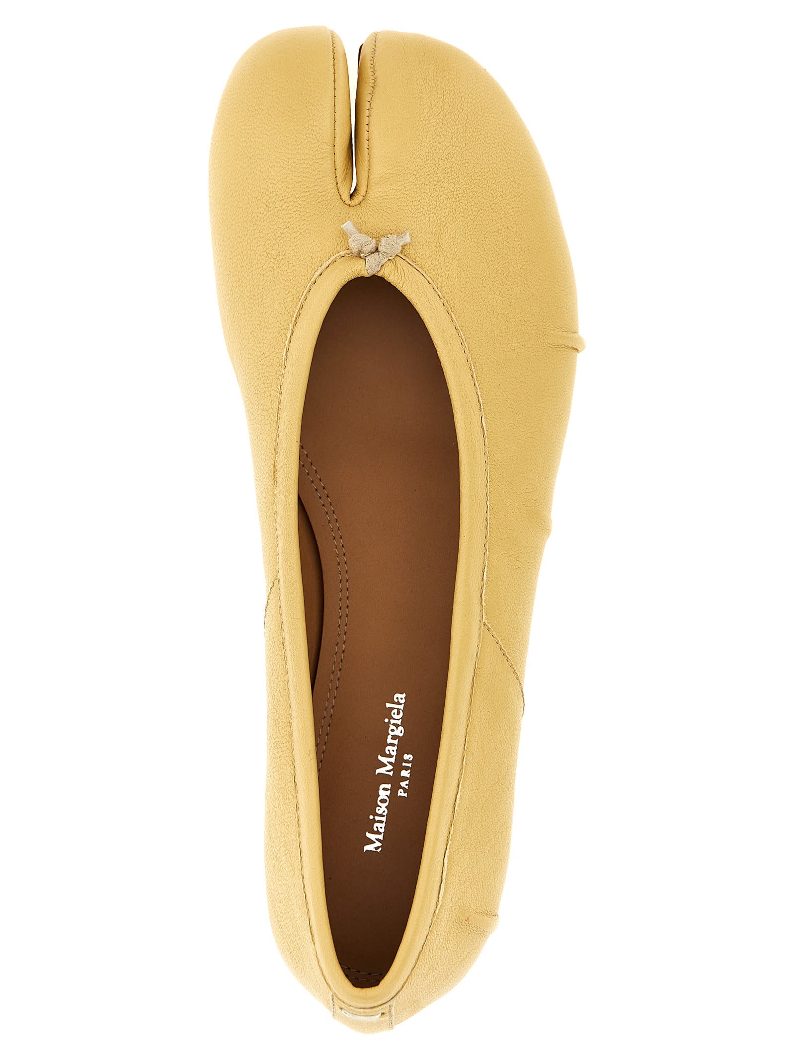 Maison Margiela Tabi New Flat Shoes In Ble Ivory Cream
