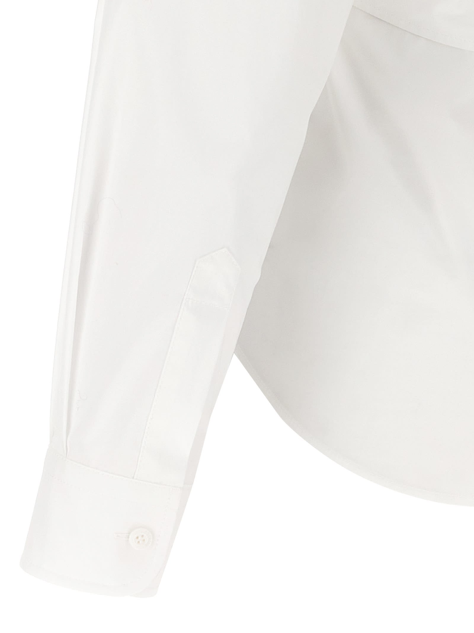 Shop Moschino One-shoulder Shirt In White