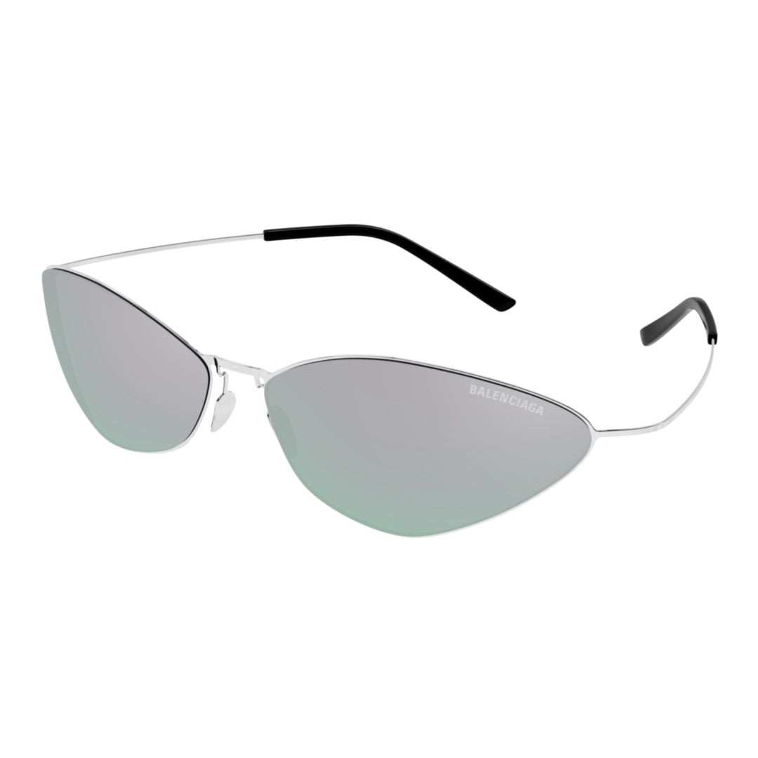 Balenciaga Bb0350s Linea Extreme 004 Silver Sunglasses In Silver-silver-silver