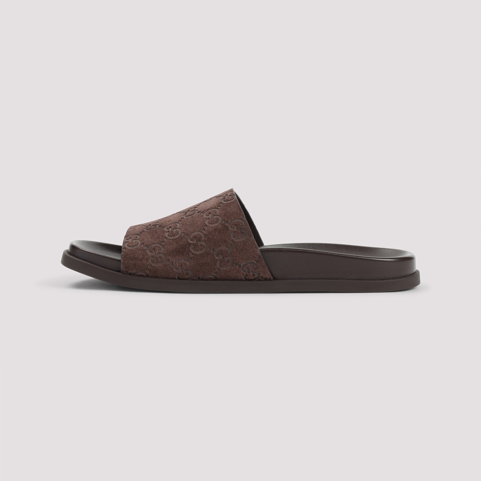 GUCCI BROWN SUEDE SLIPPERS