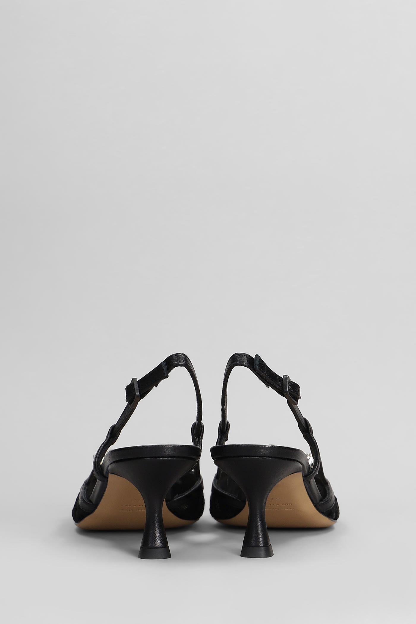 Roberto Festa Vittoria Pumps In Black Leather And Fabric In Black