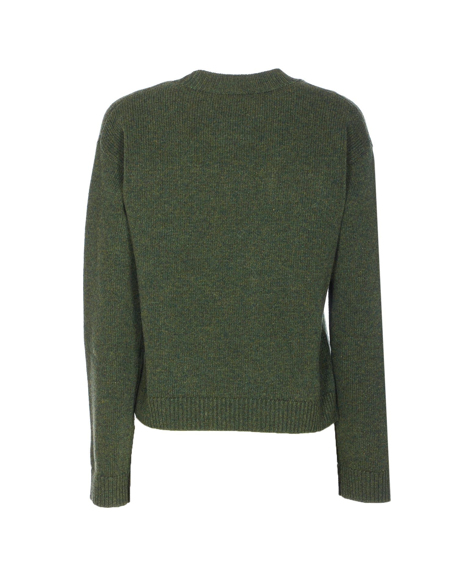 Gucci Sweater With Crew Neck In Wool In Green