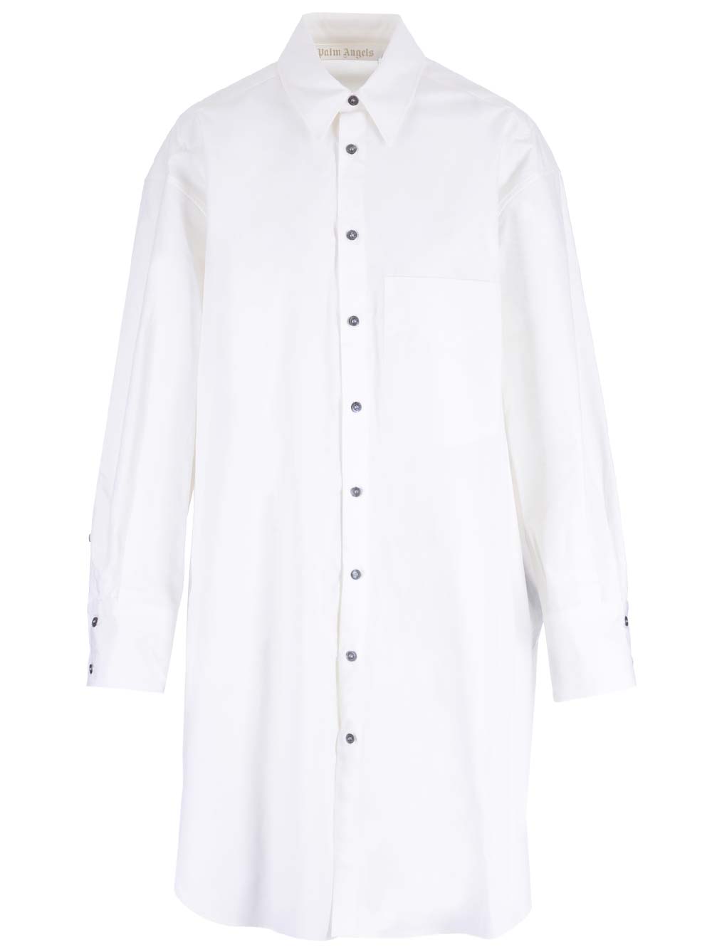 Palm Angels Over Shirt Dress In White