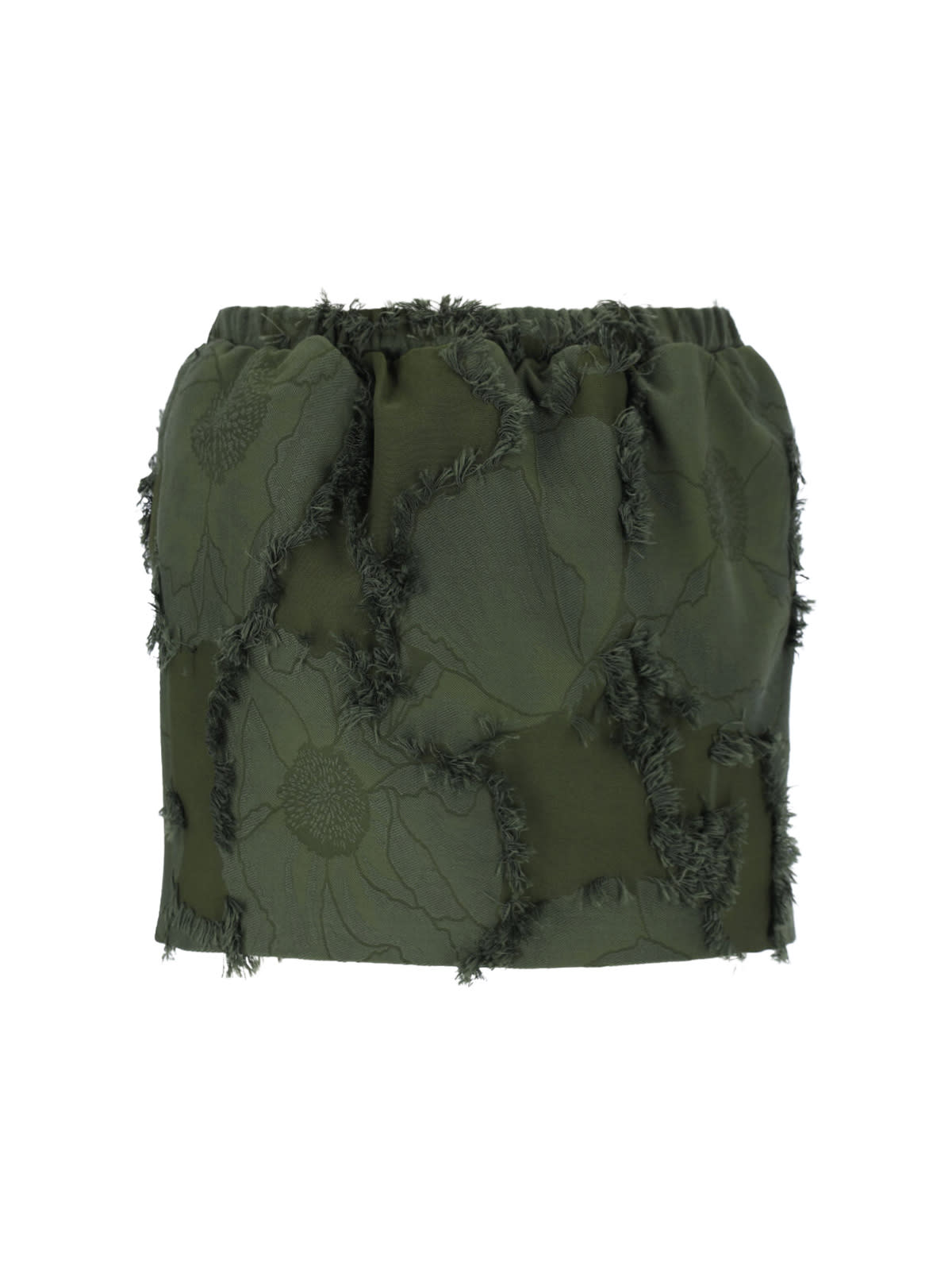 Gucci Fil Coupé Mini Skirt In Green