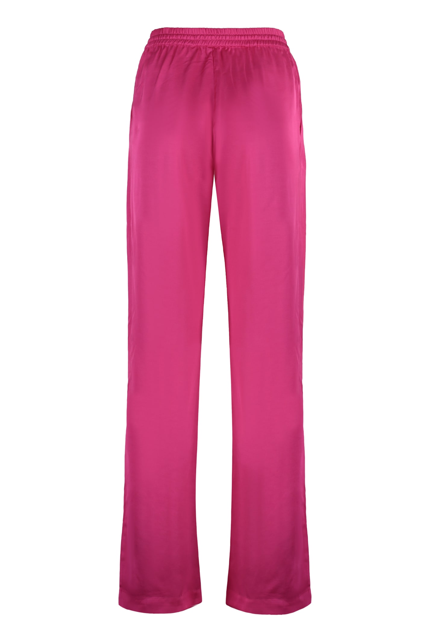 Yves Salomon Viscose Trousers In Fuchsia