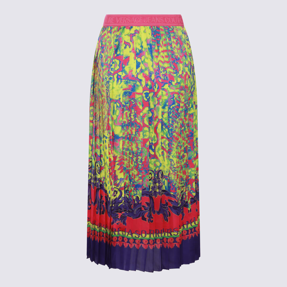 Shop Versace Jeans Couture Multicolor Skirt In Acid 76