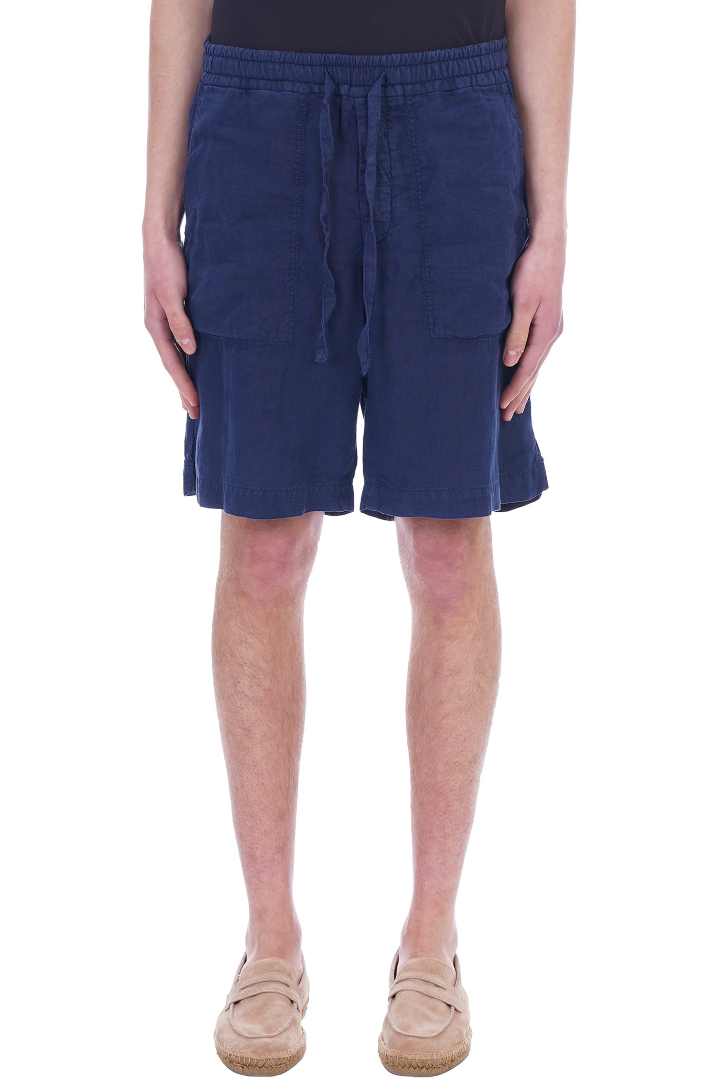 Z Zegna Shorts In Blue Cotton
