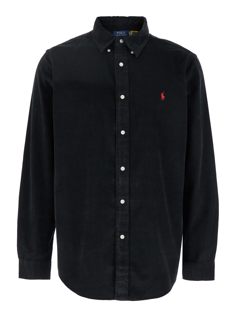 Shop Polo Ralph Lauren Button Down Corduroi In Black