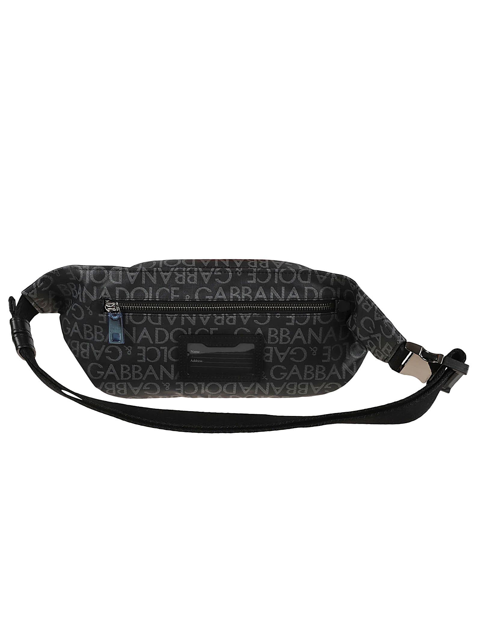 Shop Dolce & Gabbana Logo Monogram Belt Bag In Black