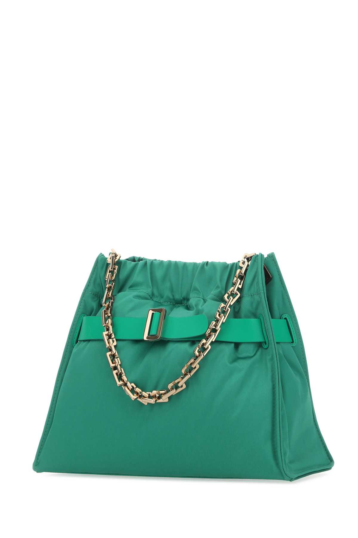 Boyy Emerald Green Nylon Scrunchy Jumbo Handbag