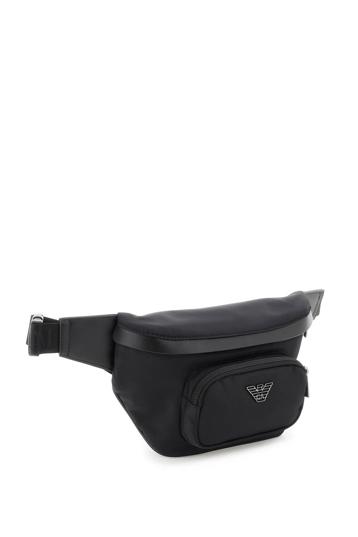 Shop Emporio Armani Recycled Nylon Beltpack In Black