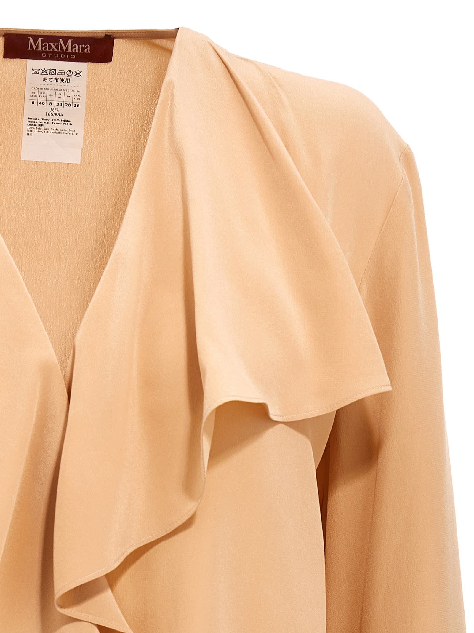 Shop Max Mara Leva Shirt In Beige