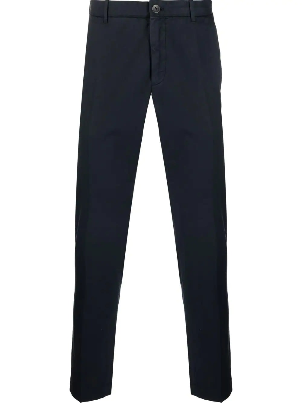 Incotex Man Slim Fit Trousers In Navy Blue Stretch Cotton