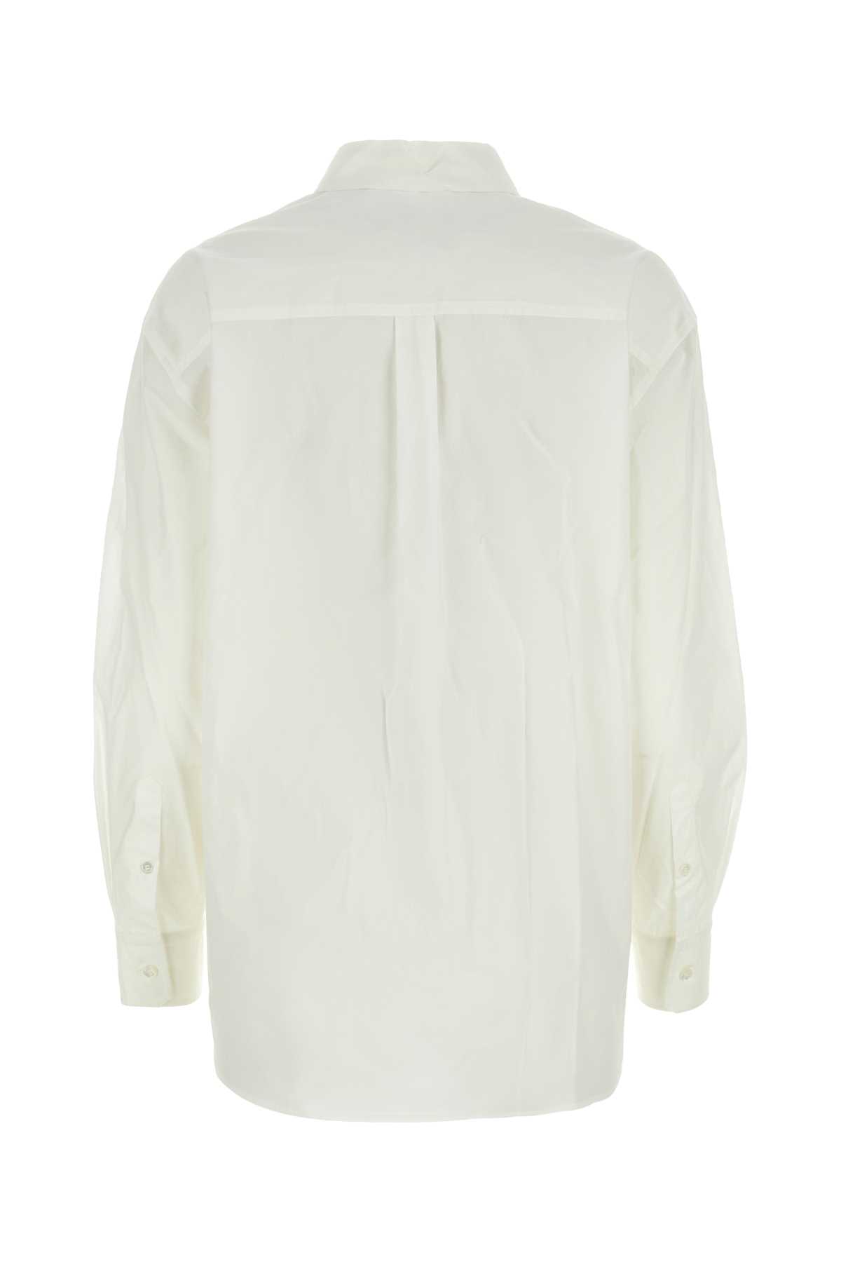 Weekend Max Mara White Cotton Shirt In 001