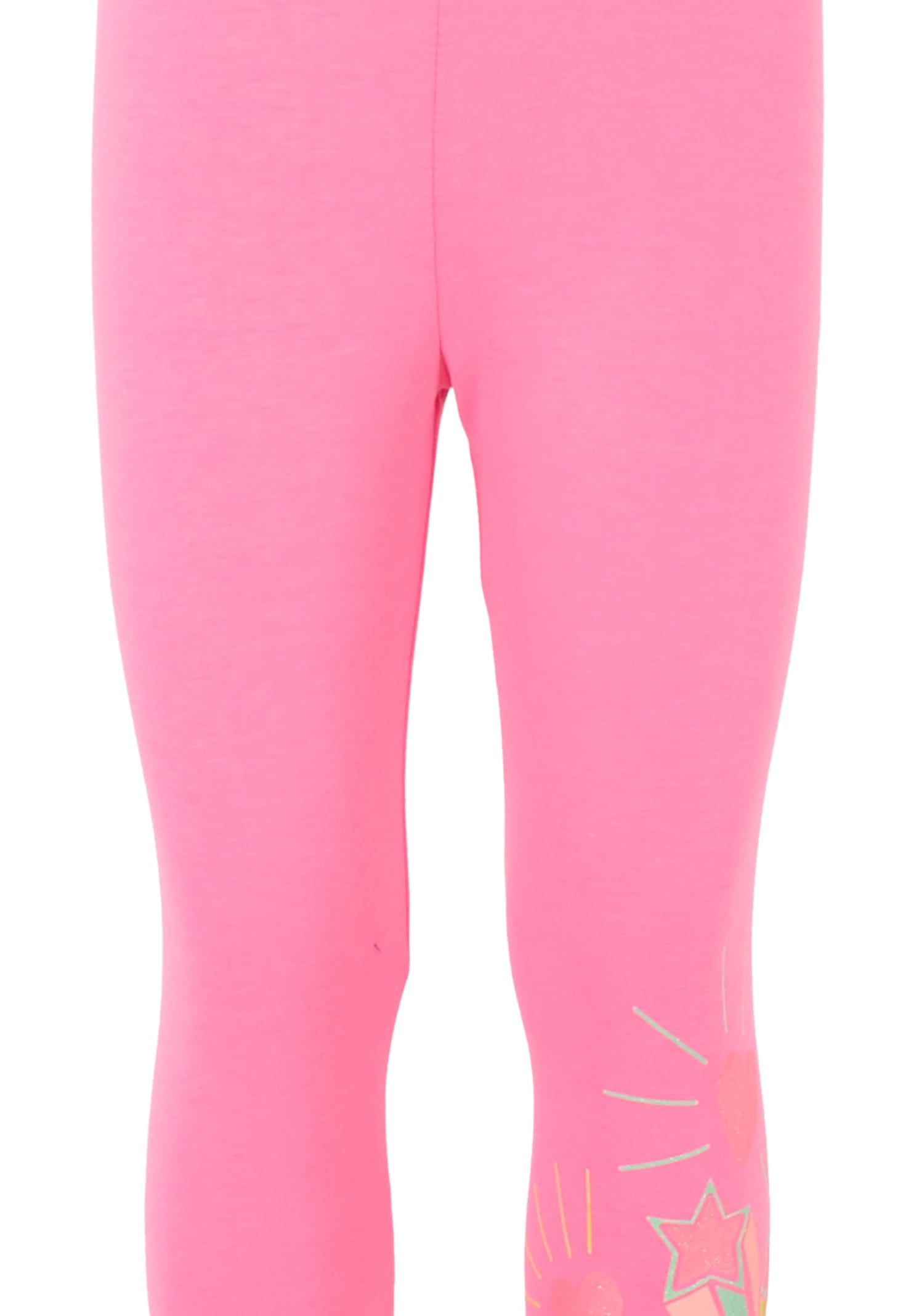 Billieblush Pink Leggings For Girl With Hearts In Pink
