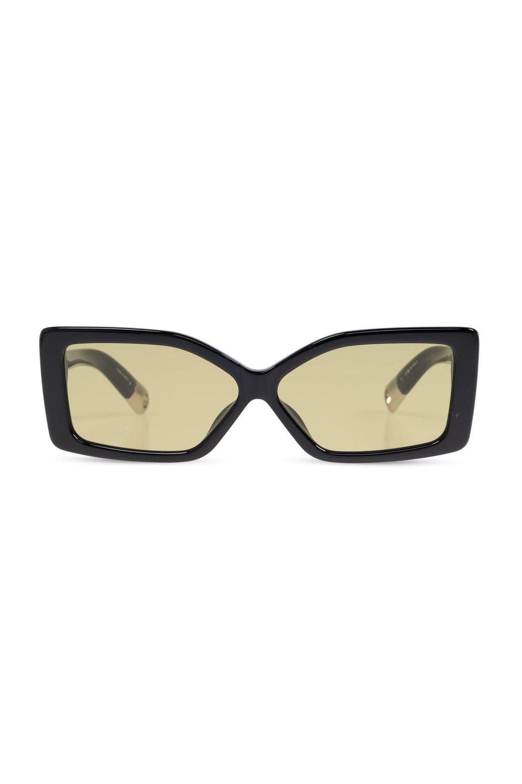 Jacquemus Rectangle Frame Sunglasses In Spiaggia Black Silver K