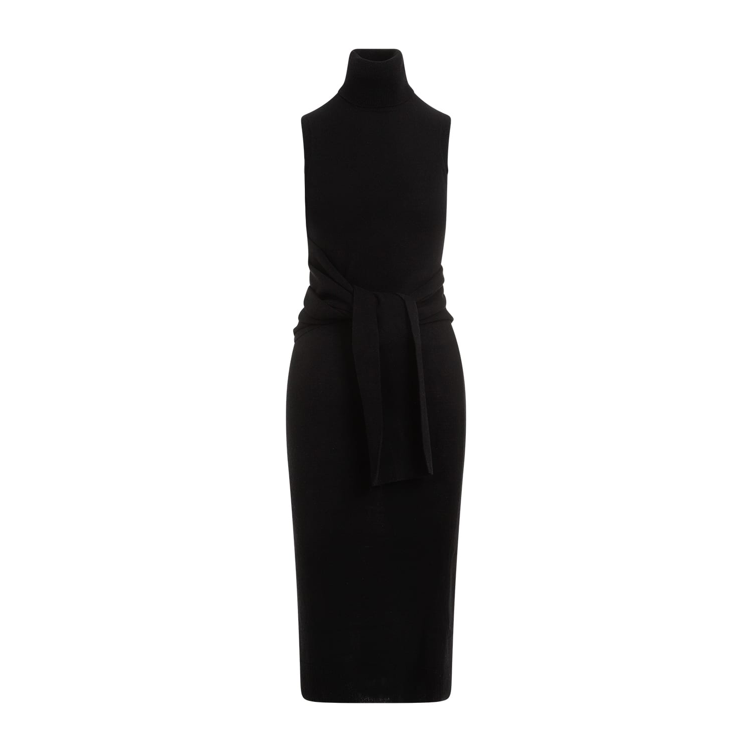 Shop Mm6 Maison Margiela Midi Dress In Black