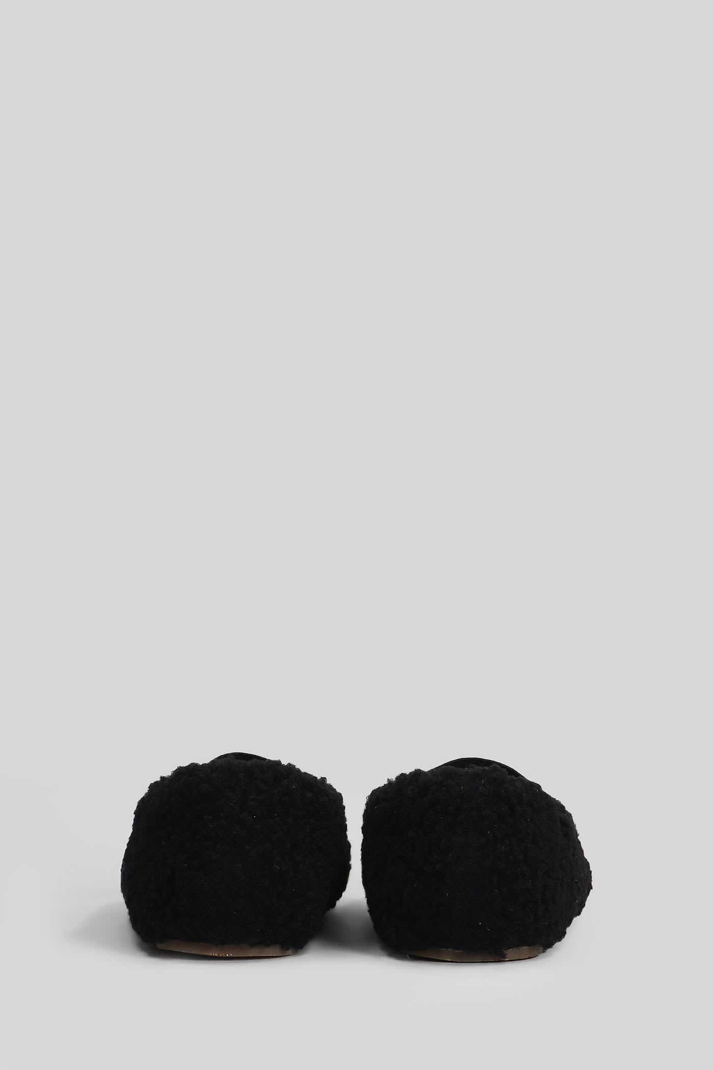 Moon Boot Mb Shearling Ballet Flats In Black Shearling In Black