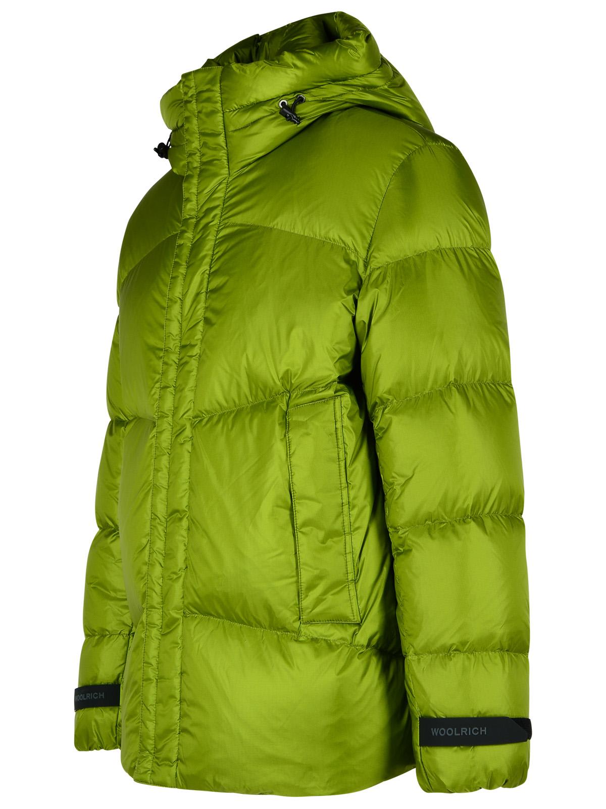 Woolrich Pertex Green Polyamide Down Jacket In Green