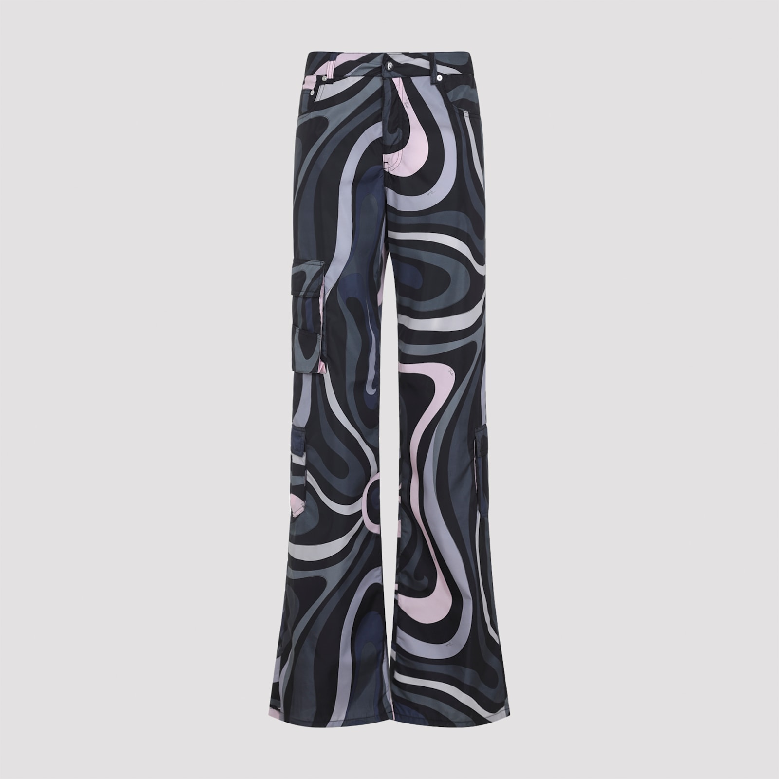 Pucci Flared Trousers With Pockets And Loops In Multi