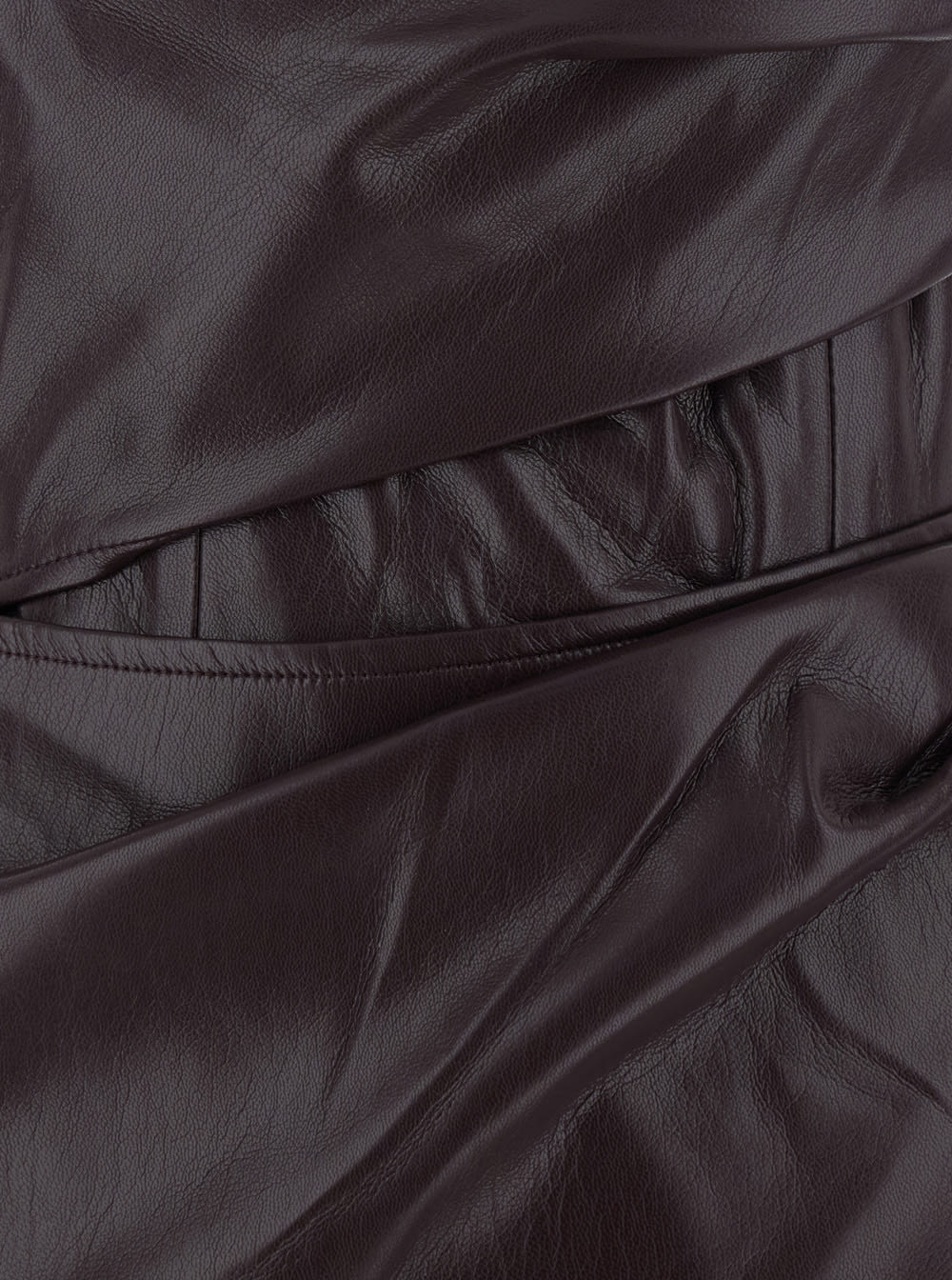 The Andamane Strapless Mini Dress Featuring Draped Detailing In Brown