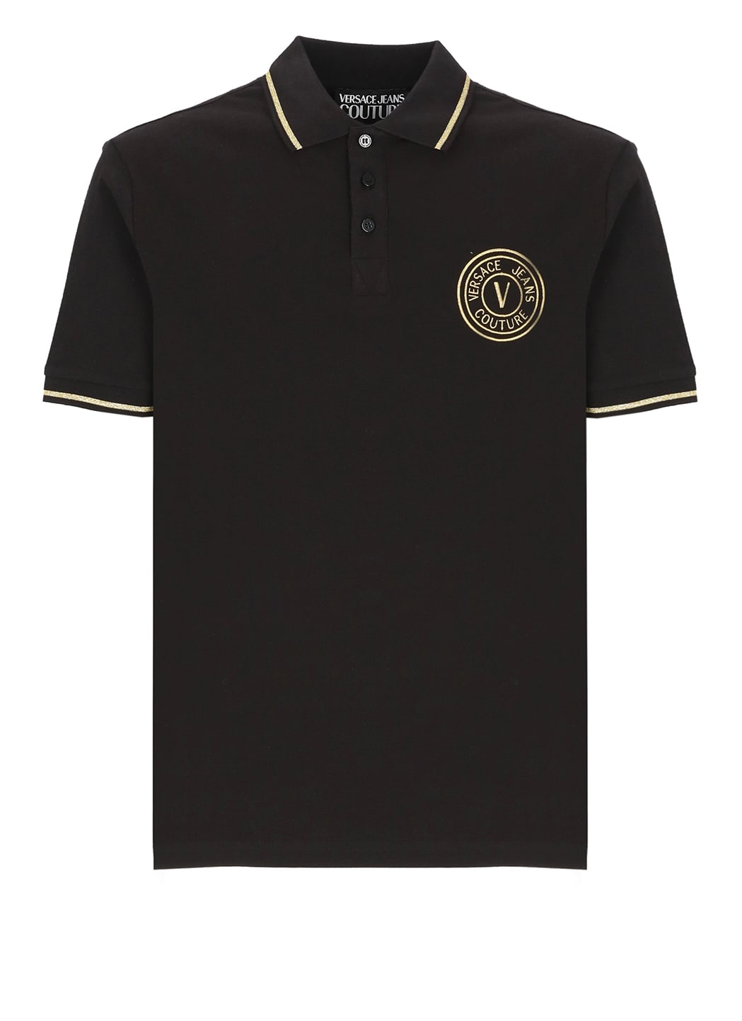 VERSACE JEANS COUTURE POLO SHIRT WITH VEMBLEM LOGO