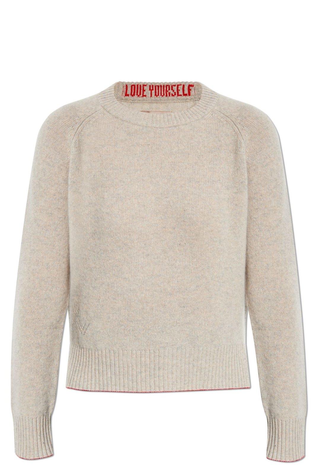 Shop Zadig &amp; Voltaire Sourcy Crewneck Jumper In Latte