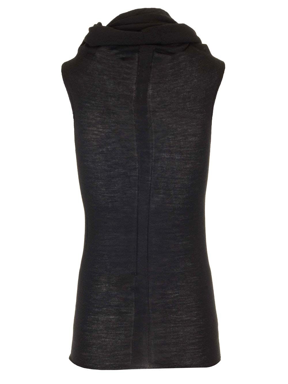 Rick Owens Wool Jersey Top Jackets Black In Black