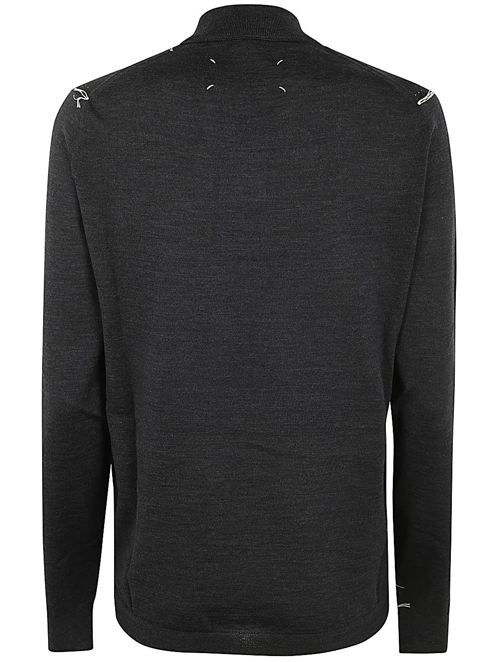 Shop Maison Margiela Round Neck Sweater In M Dark Grey