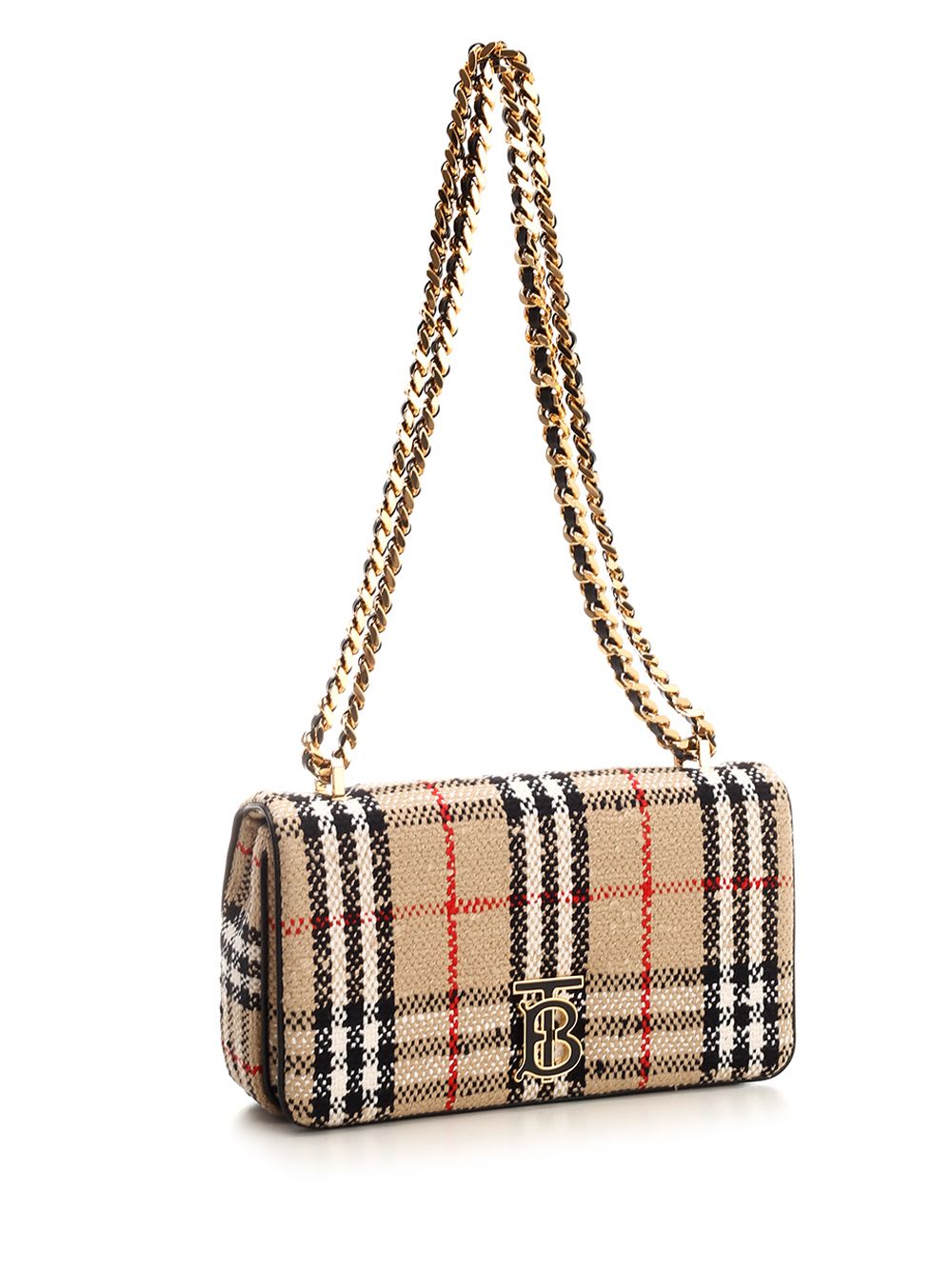 Shop Burberry Small Lola Shoulder Bag In Beige