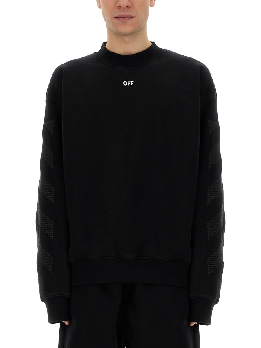 OFF-WHITE SWEATSHIRT WITH LOGO 