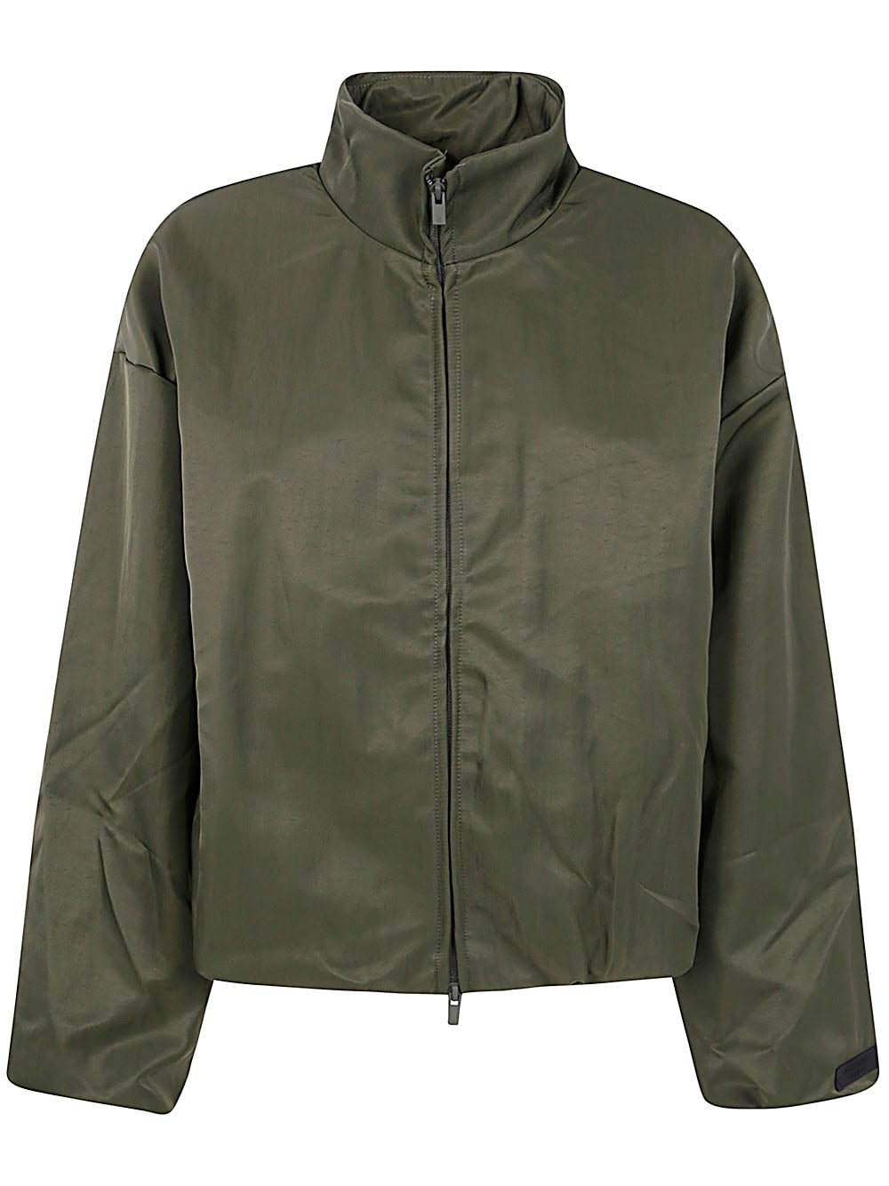 Fear Of God Textured Nylon Track Jacket In Green