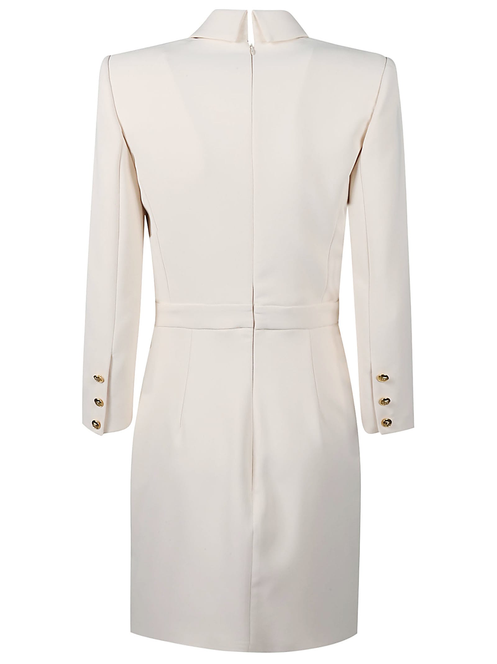 Shop Elisabetta Franchi Mini Dress In Burro